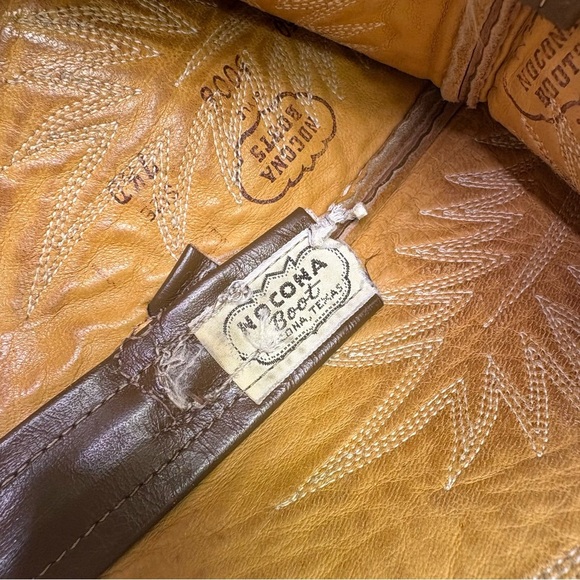 Nocona Mens 7.5 Texas Rockabilly Rodeo Western Boots Vintage Texas Made in USA - Picture 12 of 14